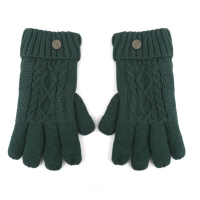 Ladies Celtic Weave Gloves Green